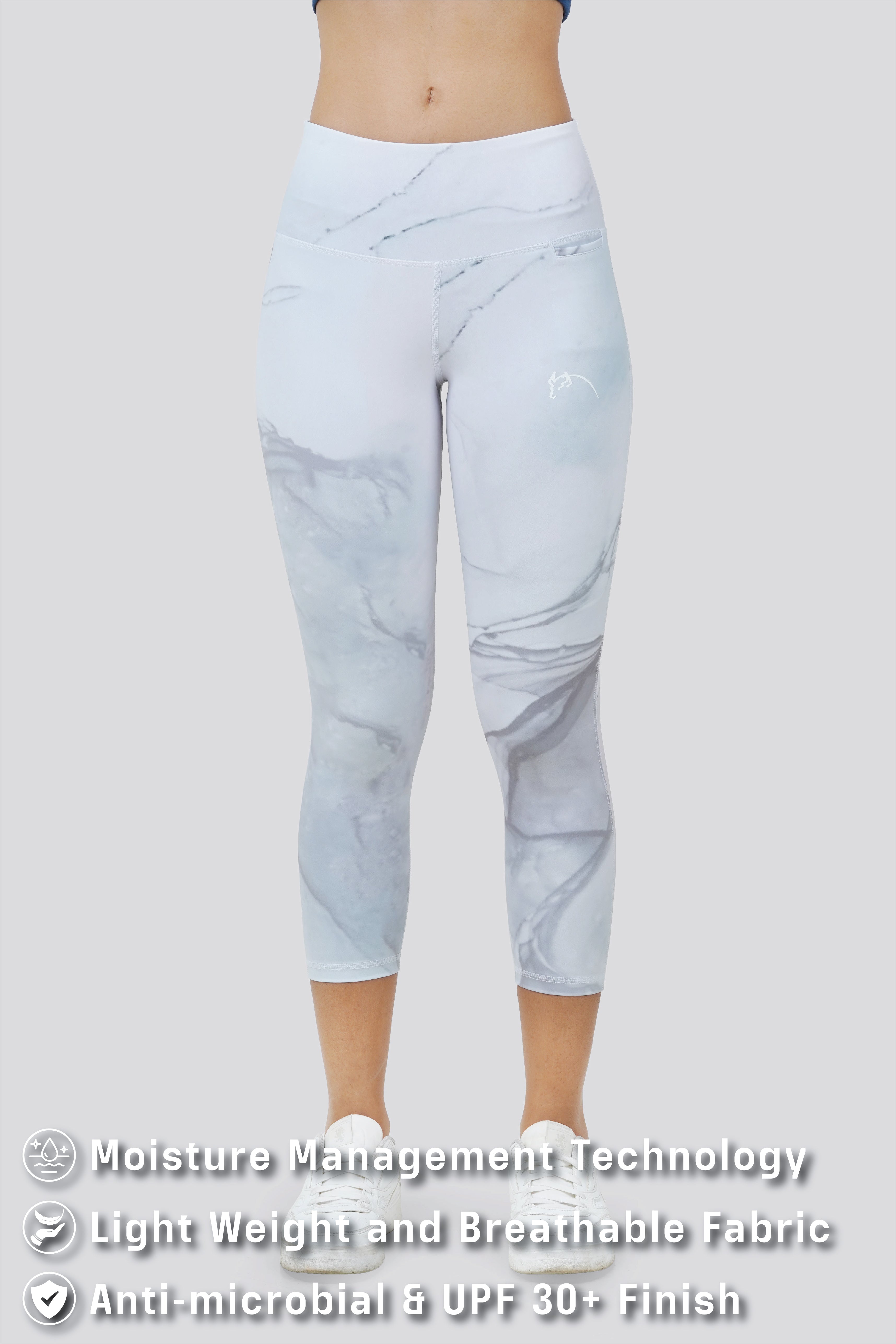 THE FLEX PERFORMANCE TIGHTS - MARBLE GREEN