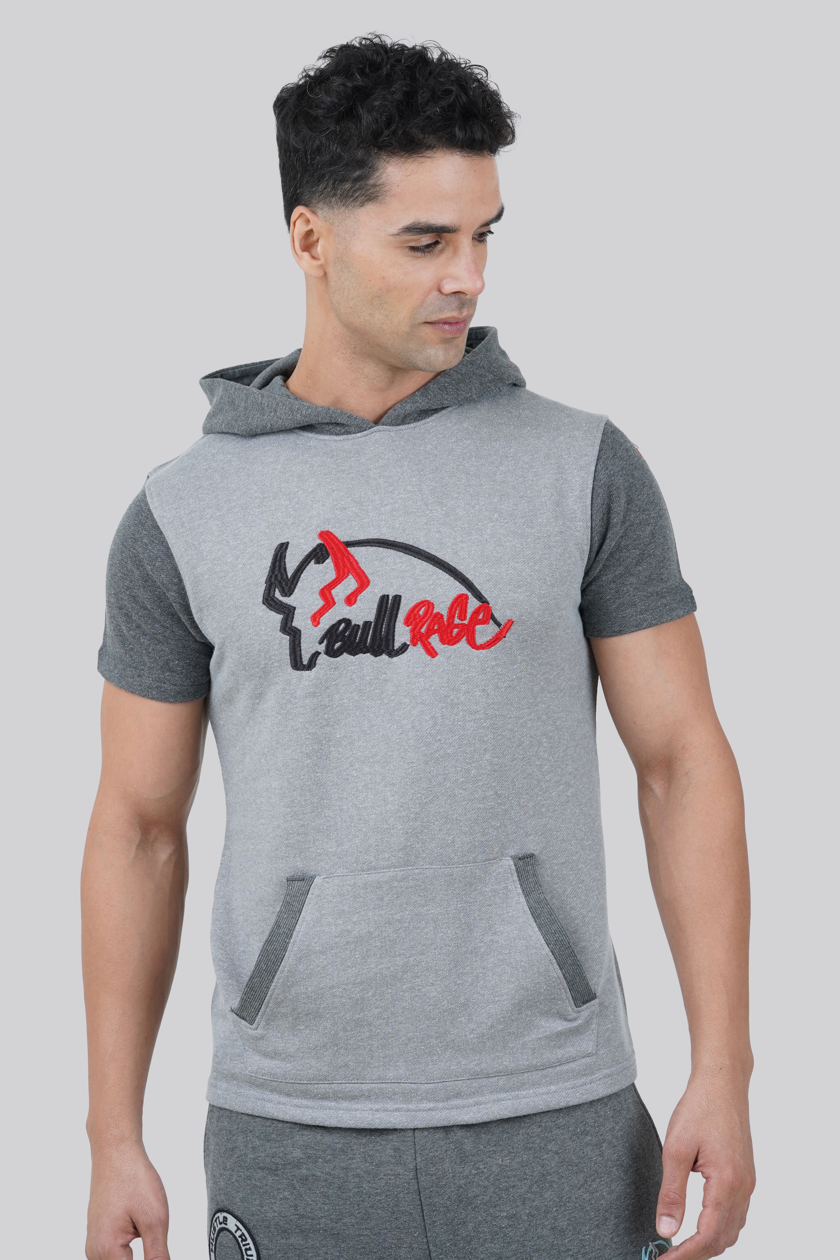 THE PREP DUAL SHADE PULLOVER HALF SLEEVE HOODIE