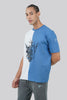 THE PREP DUAL-SHADE OVERSIZED TEE - GREY/BLUE