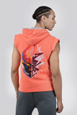 THE PREP ZIP UP GRAPHIC SLEEVELESS HOODIE