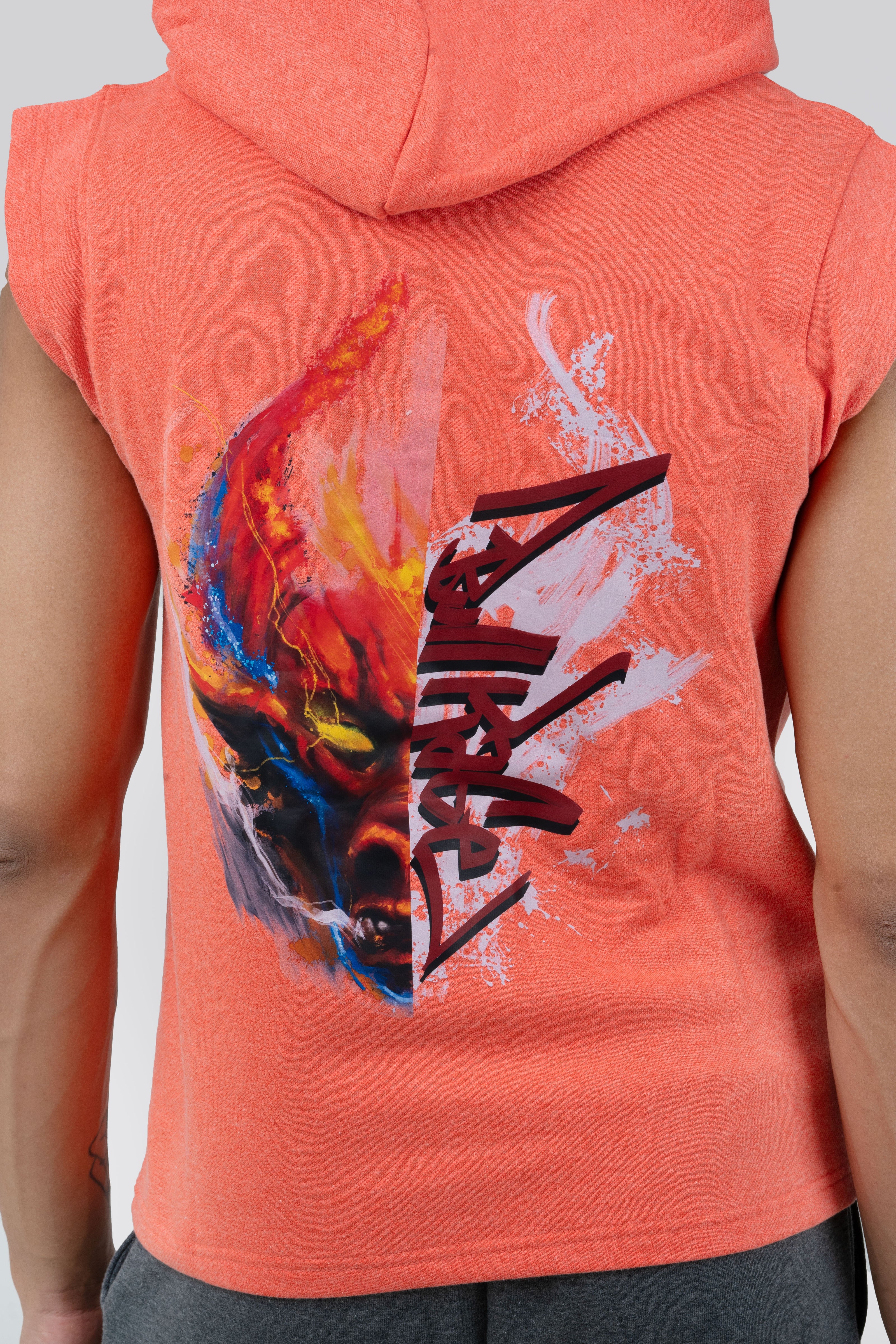 THE PREP ZIP UP GRAPHIC SLEEVELESS HOODIE