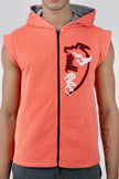 THE PREP ZIP UP GRAPHIC SLEEVELESS HOODIE