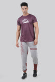 THE PREP DROP CROTCH JOGGER - GREY/MAROON