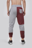 THE PREP DROP CROTCH JOGGER - GREY/MAROON