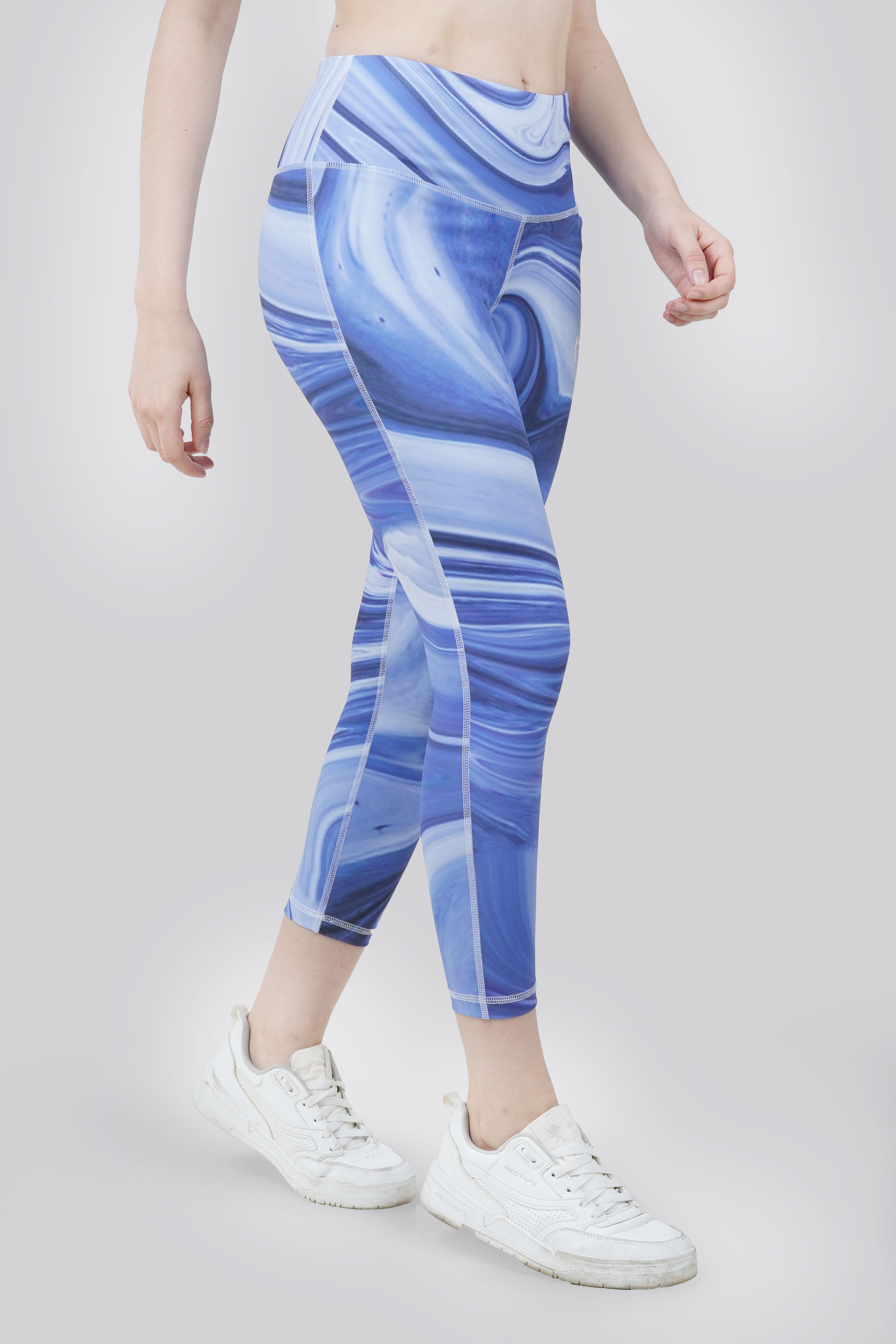 THE FLEX PERFORMANCE TIGHTS - MARBLE BLUE