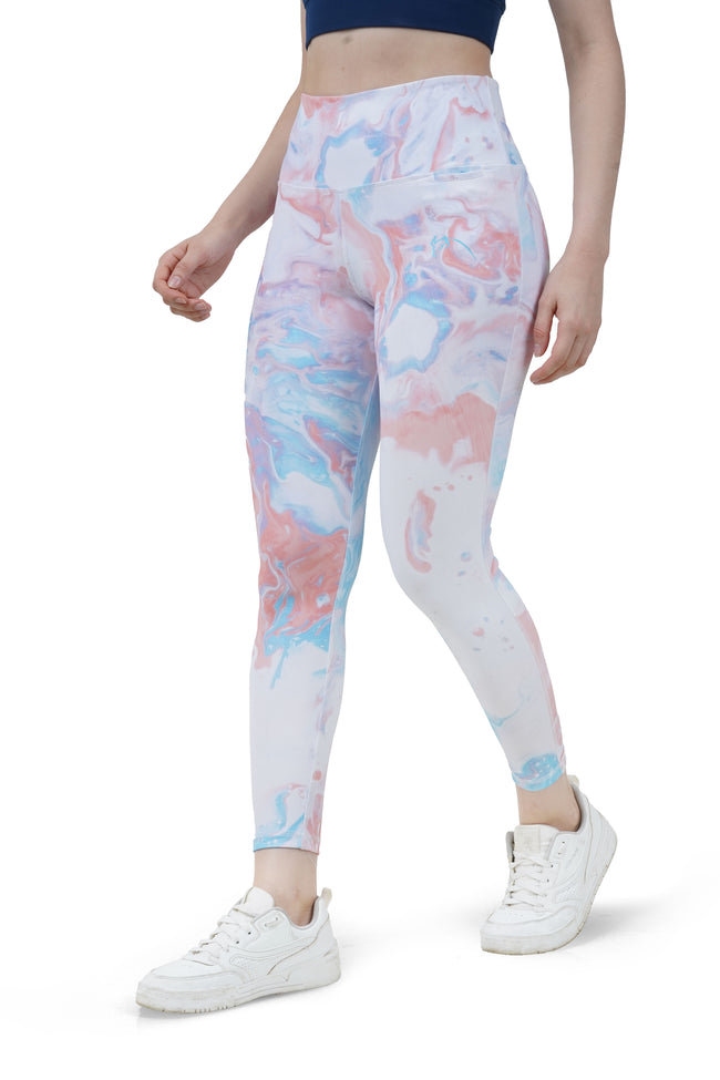 THE FLEX PERFORMANCE TIGHTS - MULTICOLOUR MARBLE