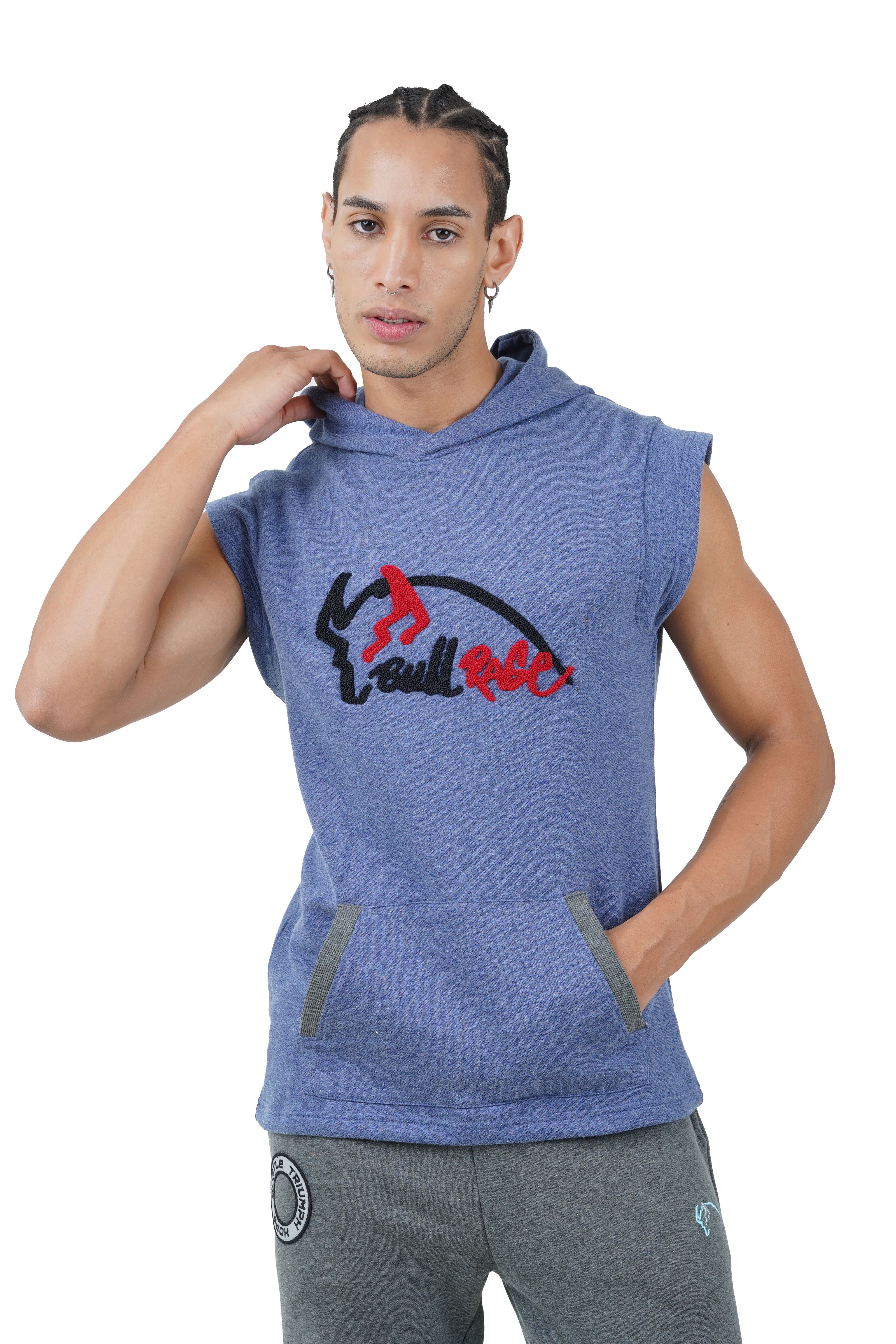 THE PREP PULLOVER GRAPHIC SLEEVELESS HOODIE