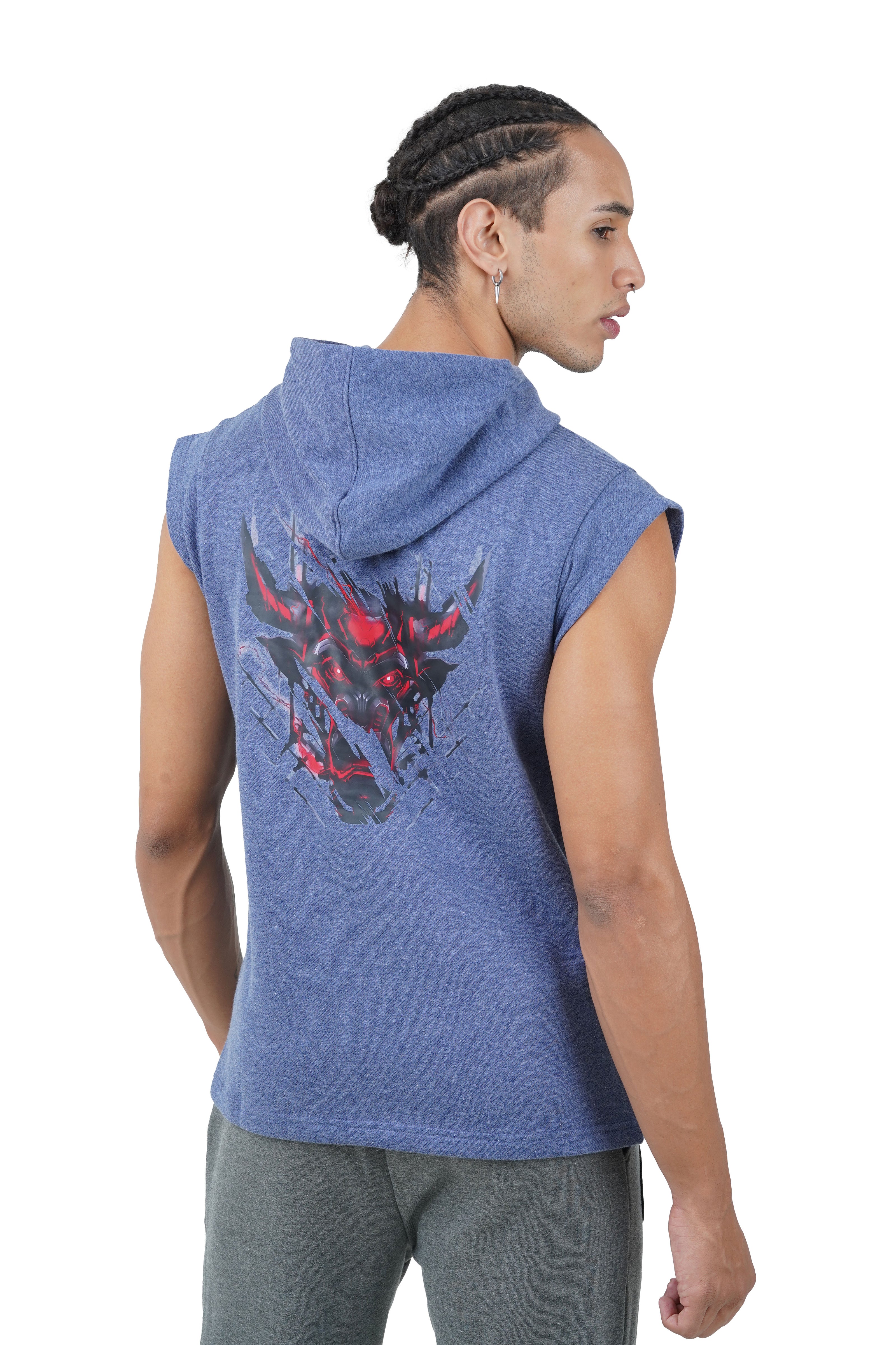 THE PREP PULLOVER GRAPHIC SLEEVELESS HOODIE