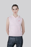 THE PREP SLEEVELESS HOODIE - PINK