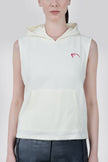 THE PREP SLEEVELESS HOODIE - OFFWHITE